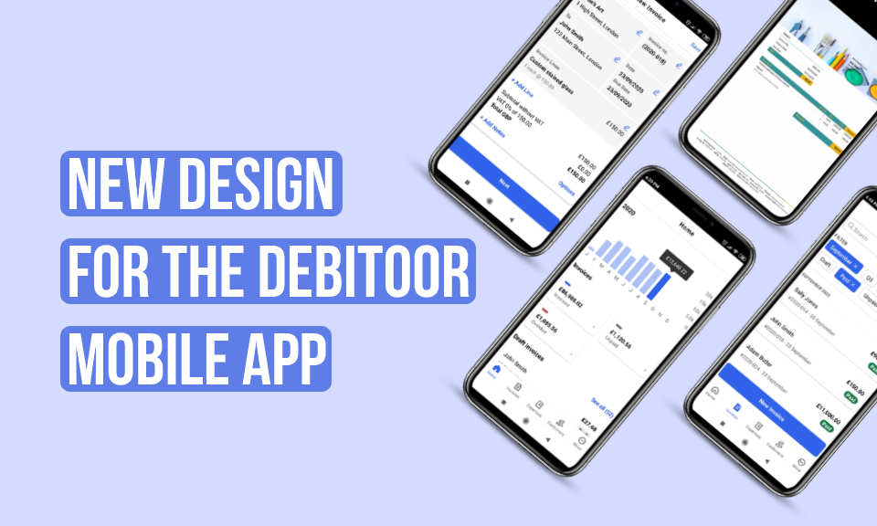 New mobile app design for Debitoor