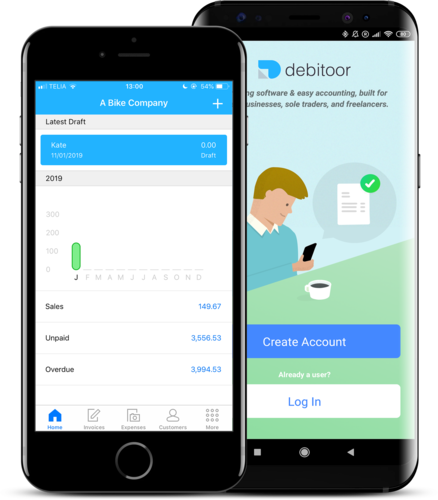 Easy mobile invoicing with the Debitoor iOS app and the Debitoor Android app