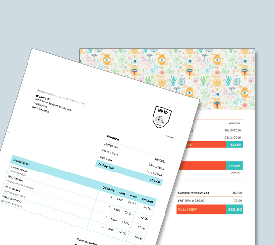 Our invoice templates help you create professional-looking invoices fast