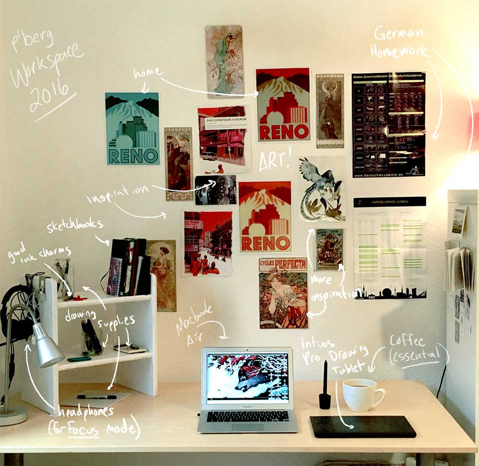 An artist's workspace. Mary Delany's desk and international experience.