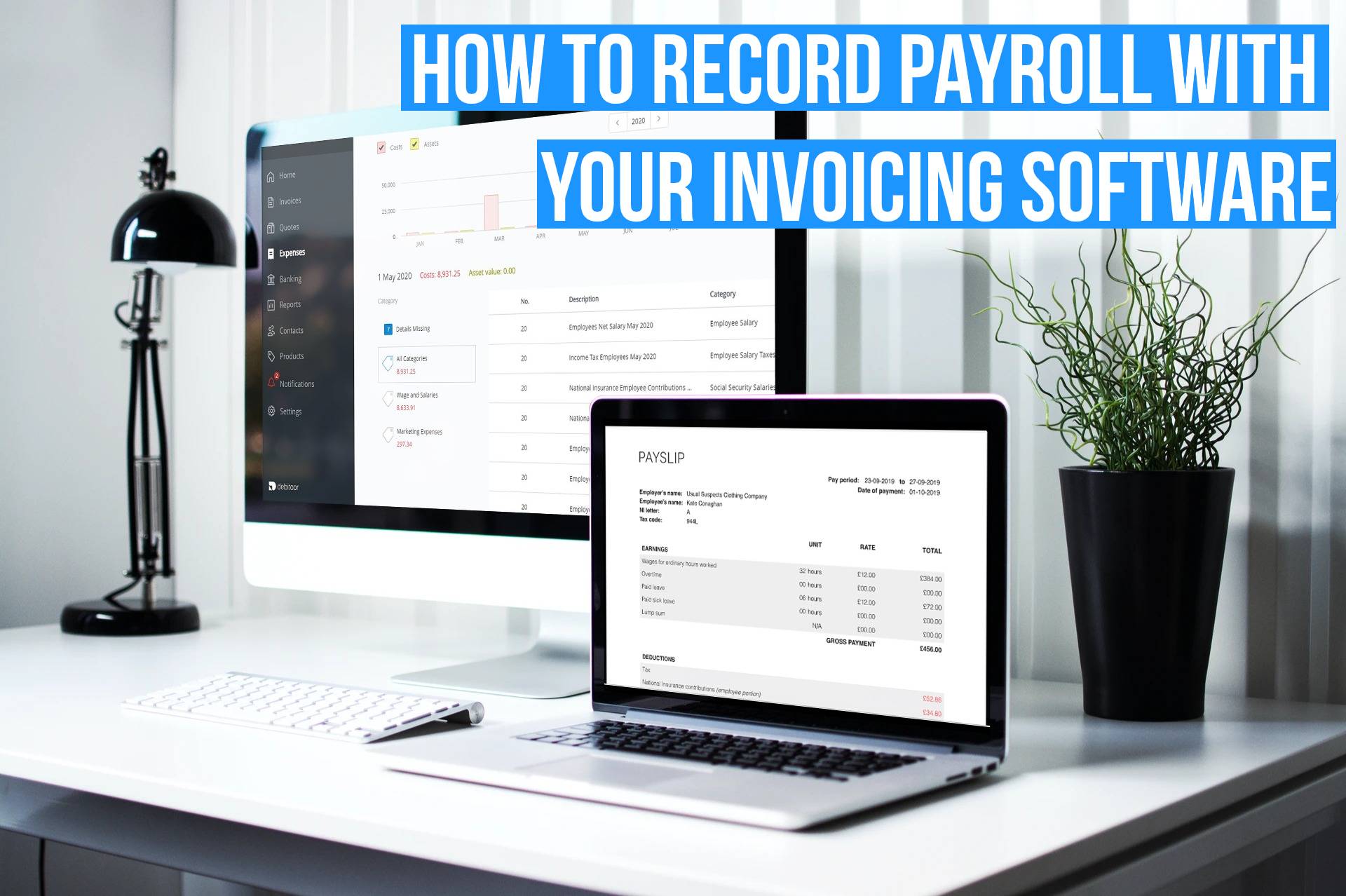 How to record payroll with invoicing software title image