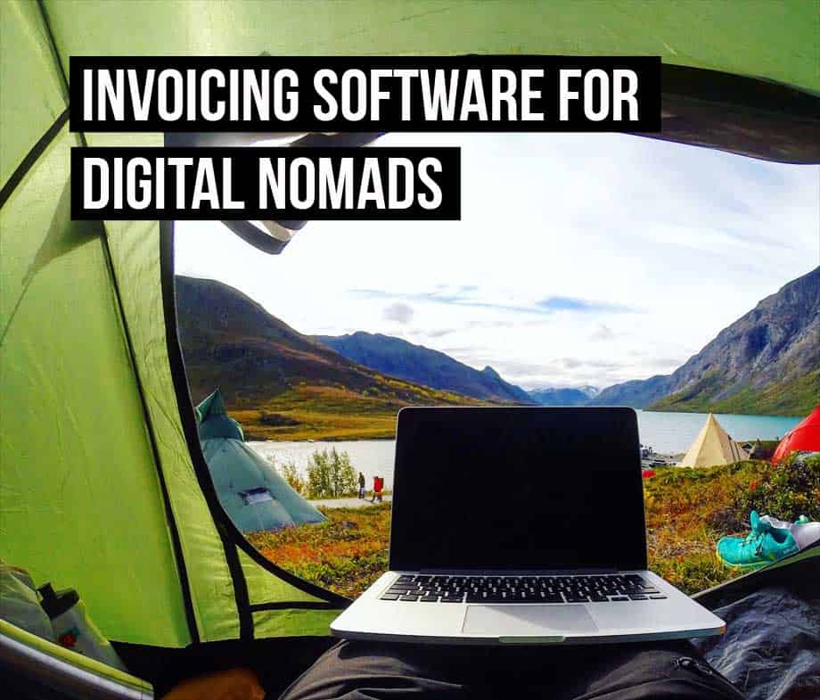 Even from a tent with a great view, you'll always be able to access your accounts with online invoicing software like Debitoor
