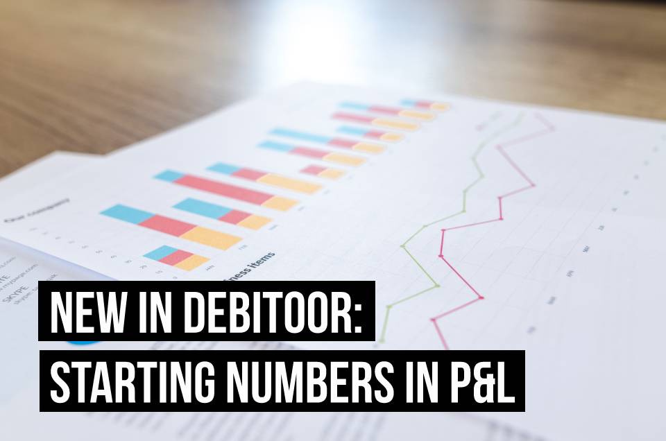 Now possible in Debitoor invoicing & accounting software: enter opening balances in your p&l statement