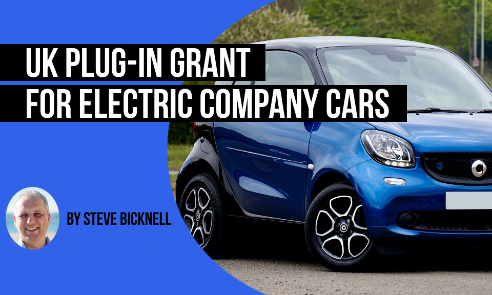 UK plug-in grant for electric company cars title image