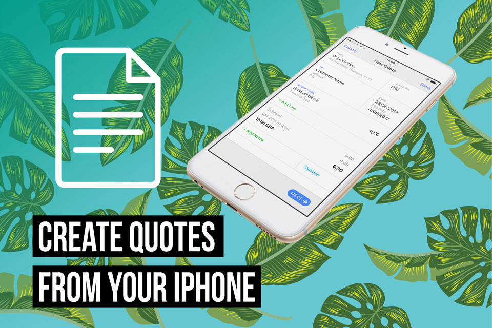 New in the Debitoor invoicing iPhone app: quotes