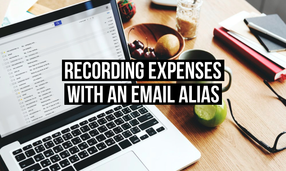 Record your expenses with the help of an alias email. Title image.