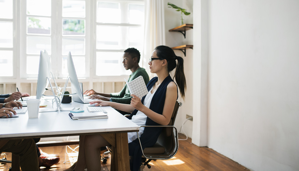 Employees working in a small business