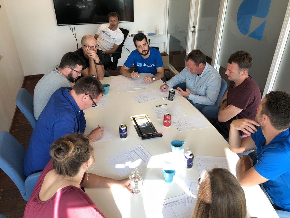 Engaged groups work more efficiently, produce better results, and are happier in their workplace - a team from Debitoor Team Days 2018