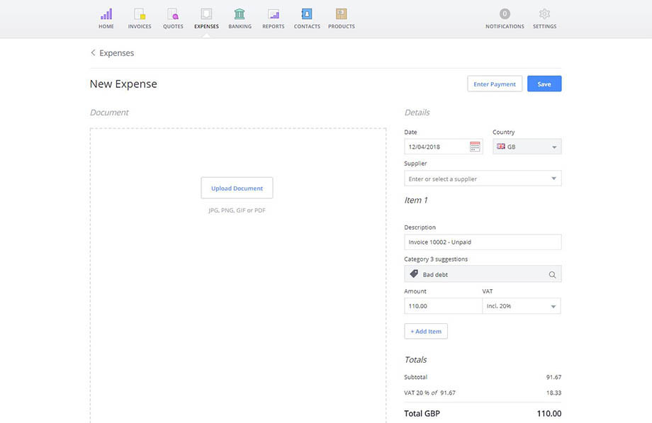 Provision accounting with Debitoor invoicing and accounting software. Create bad debt provisions in just a few clicks