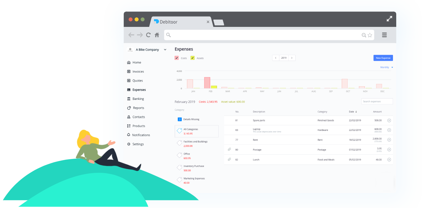 Expenses Software For Small Businesses Debitoor