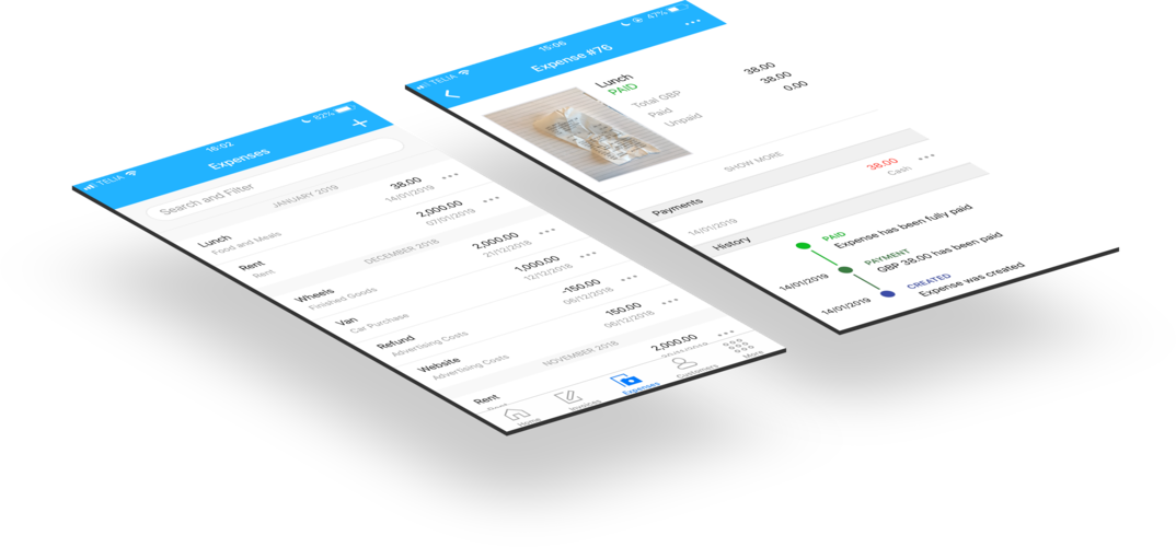 Record expenses anywhere, anytime using the Debitoor invoice app for Android