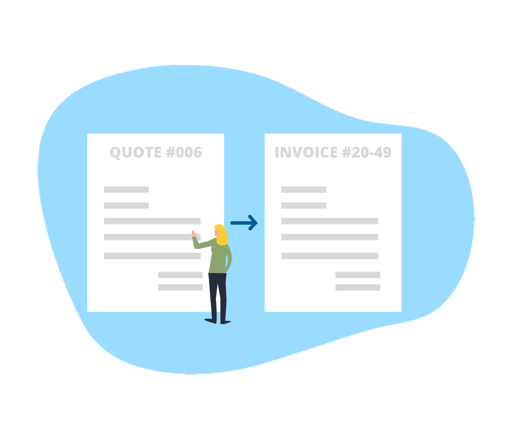 Debitoor quotation software for small businesses makes it easy to convert a quote to an invoice.