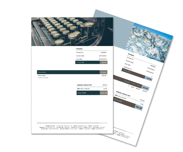Try Debitoor invoice designer now free